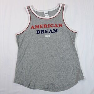 PINK Victorias Secret American Dream tank top Sz L Patriotic July 4th Summer